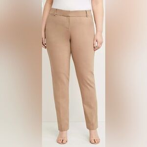 Lane Bryant Tan Allie Stretch Straight Leg Pants Slacks.  Sz 18R